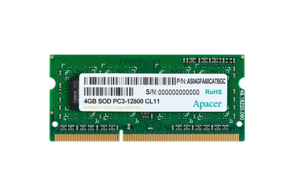 MEMORIA SODIMM 4GB APACER DDR3 1600