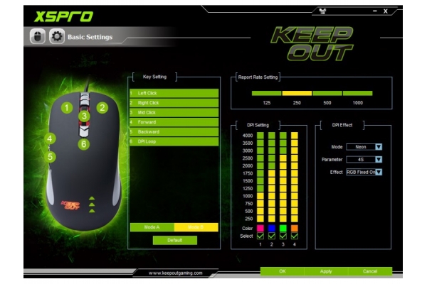 RATON GAMING KEEP OUT X5PRO 4000DPI