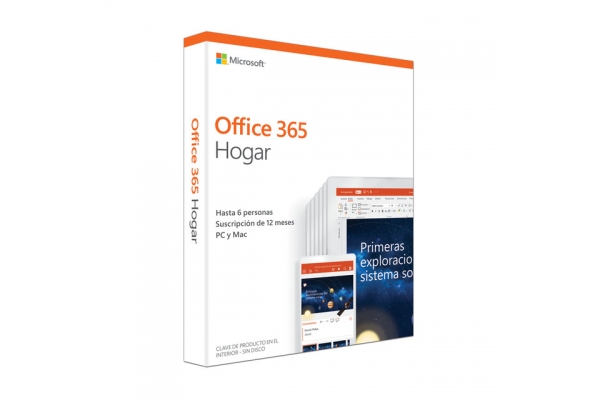 MICROSOFT OFFICE 365 HOGAR - WORD - EXCEL - POWERPOINT - ONENOTE - OUTLOOK - PUBLISHER - ACCESS - 6 USUARIOS/1 AO - MULTIDISPOSITIVO