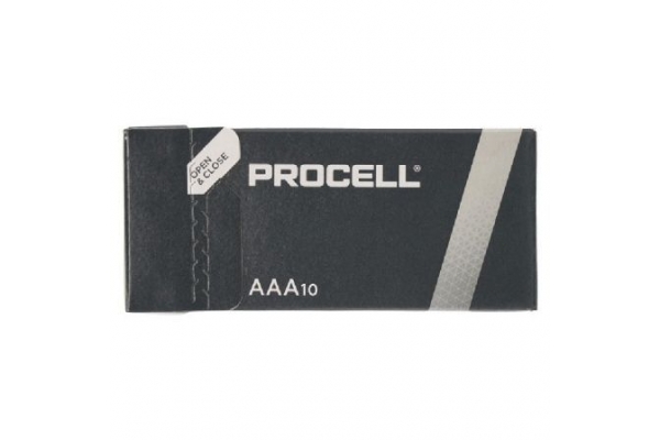 PACK 10 PILAS AAA (L03) DURACELL PROCELL ID2400IPX10 ALCALINA 1.5V