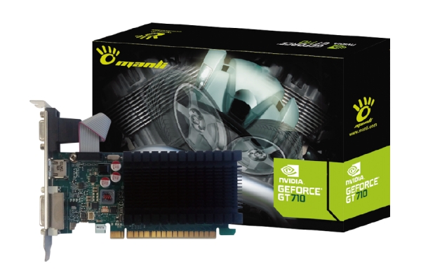 TARJETA GRAFICA MANLI GEFORCE GT710 2GB DDR3 64BIT DVI-D HDMI VGA PCI-E LOW PROFILE