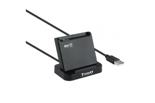 LECTOR DE DNI TOOQ TQR-220B  USB 2.0 NEGRO