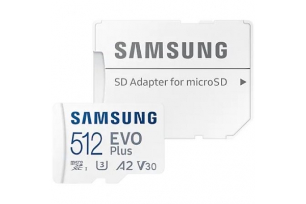 TARJETA MICRO SD SAMSUNG EVO PLUS 2021 512GB XC CON ADAPTADOR/ CLASE 10/ 130MBS