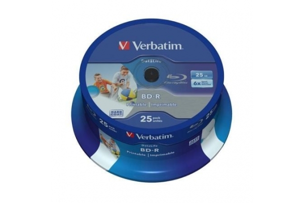 BLUE-RAY BD-R VERBATIM 43811 IMPRIMIBLE 6X/ TARRINA-25UDS